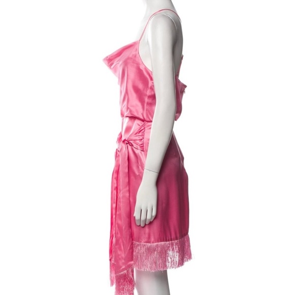 NWT Cinq a Sept Elegant Pink Satin Slip Dress - Picture 4 of 5